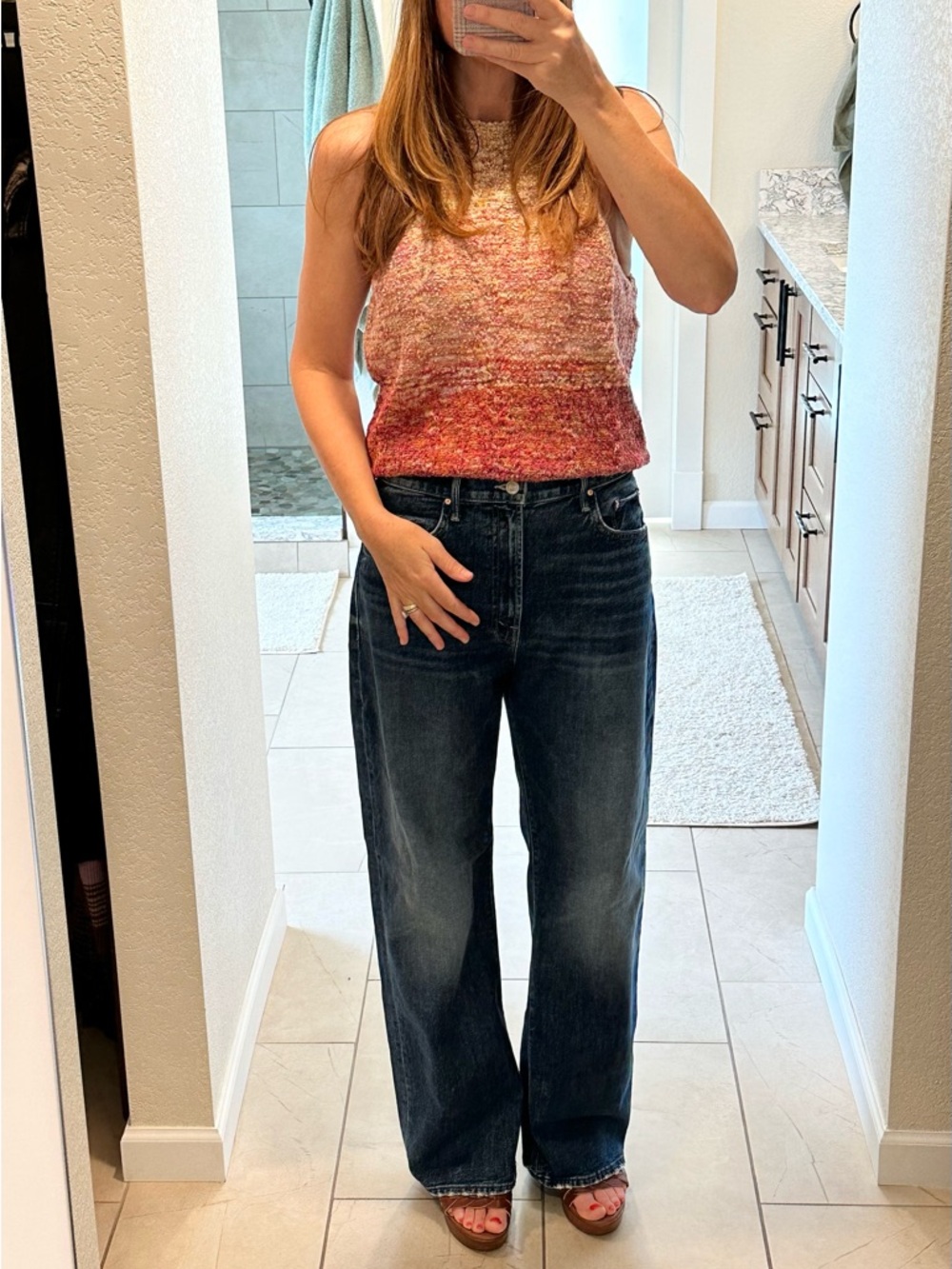 MOTHER Size 31 The Lasso Sneak Jeans in Punk Nouveau Wash